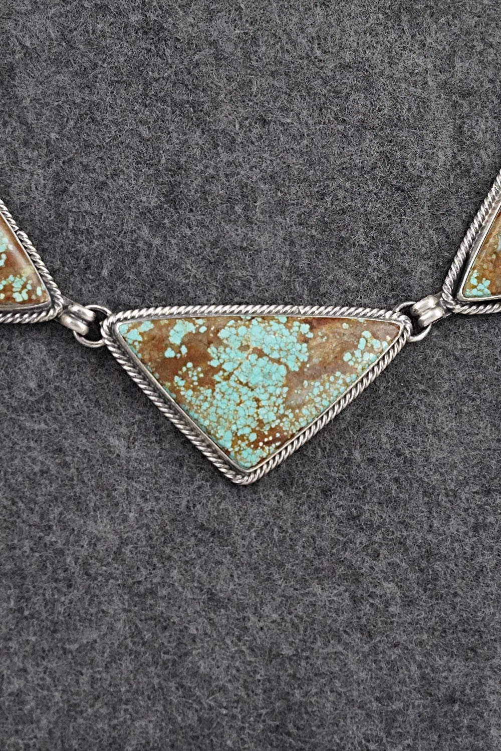 Turquoise & Sterling Silver Necklace and Earrings Set - Darrin Livingston