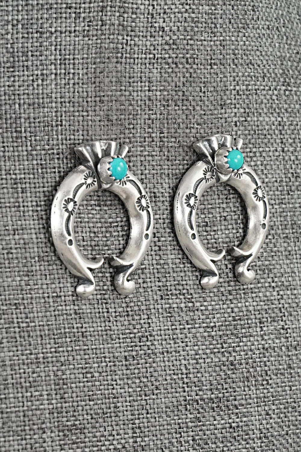 Turquoise & Sterling Silver Earrings - Adrienne Gordon