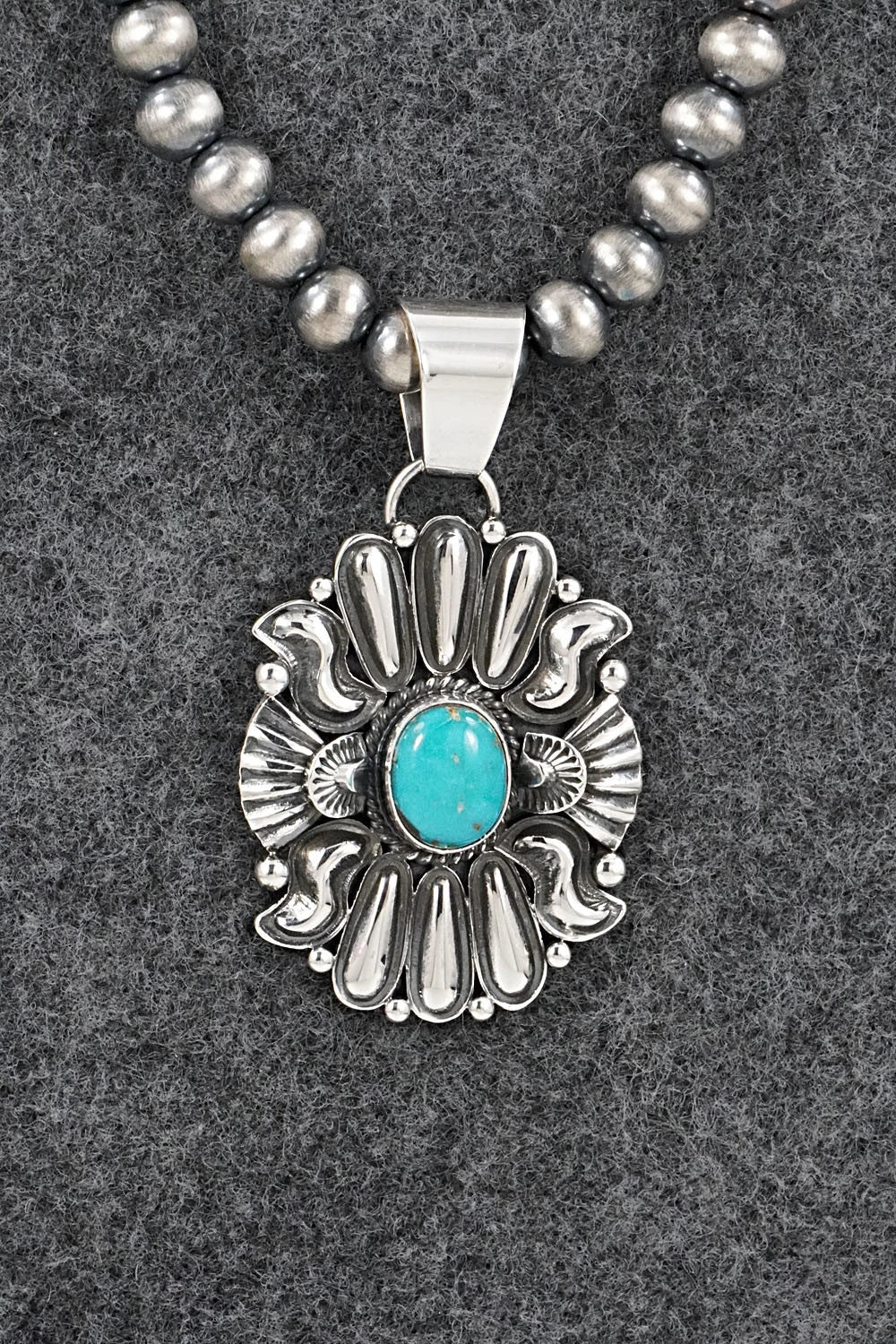 Turquoise & Sterling Silver Necklace - Derrick Gordon
