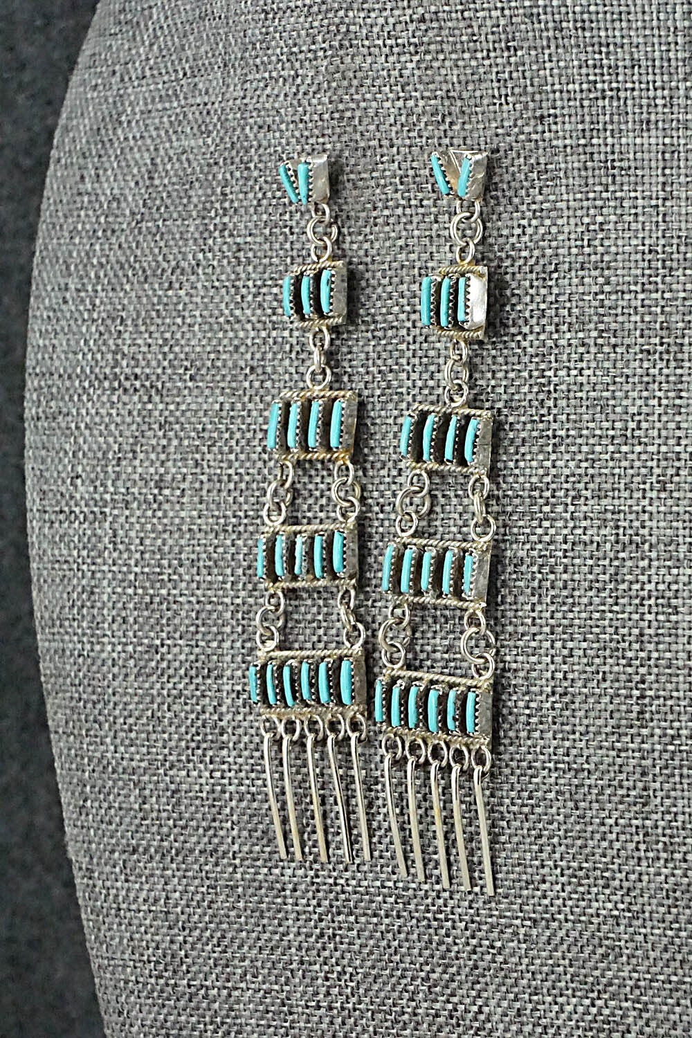 Turquoise & Sterling Silver Earrings - Ashley Laate