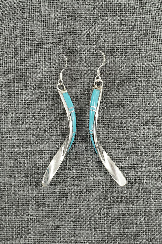 Turquoise & Sterling Silver Earrings - Terrance Panteah