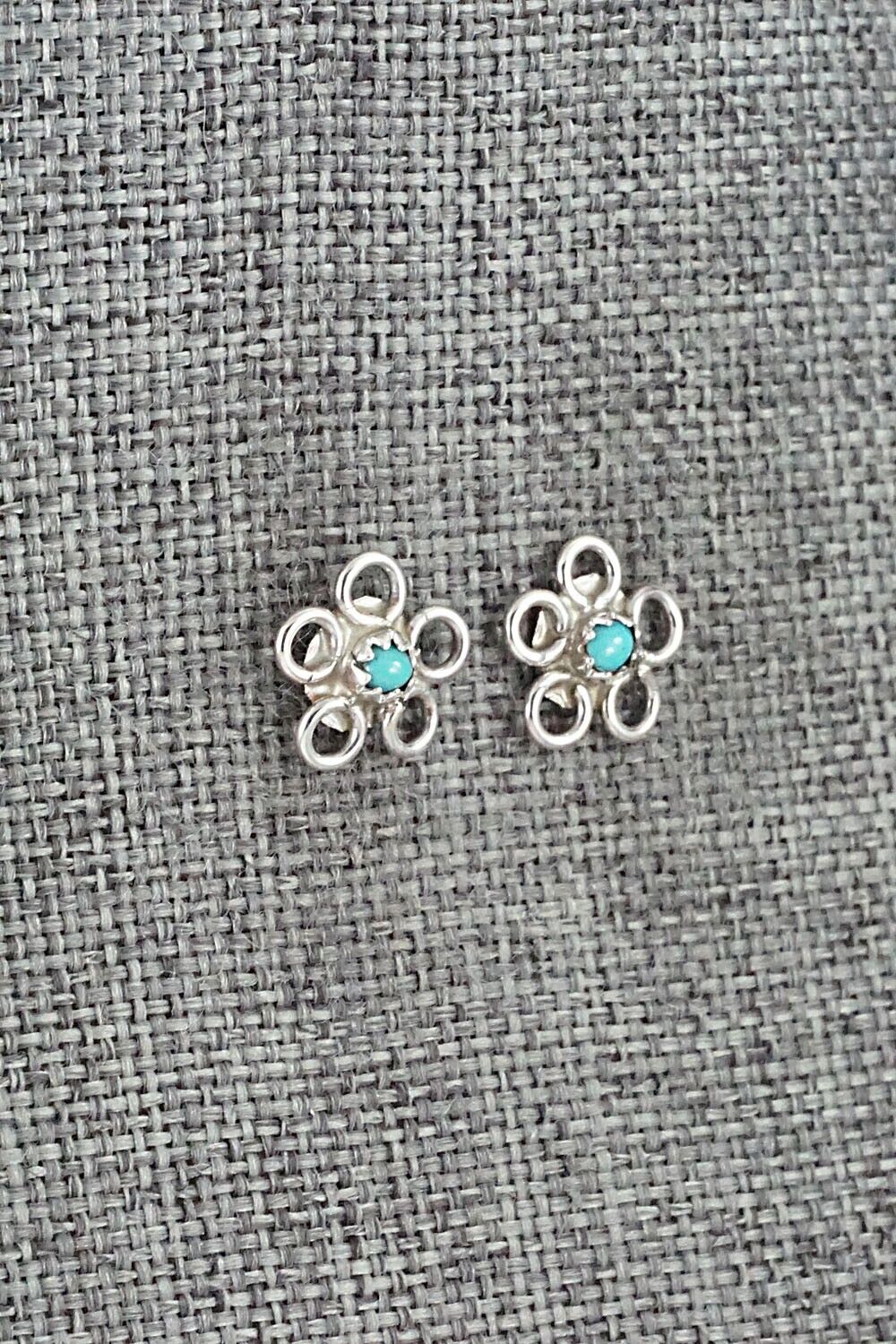 Turquoise & Sterling Silver Earrings - Sylvia Chee
