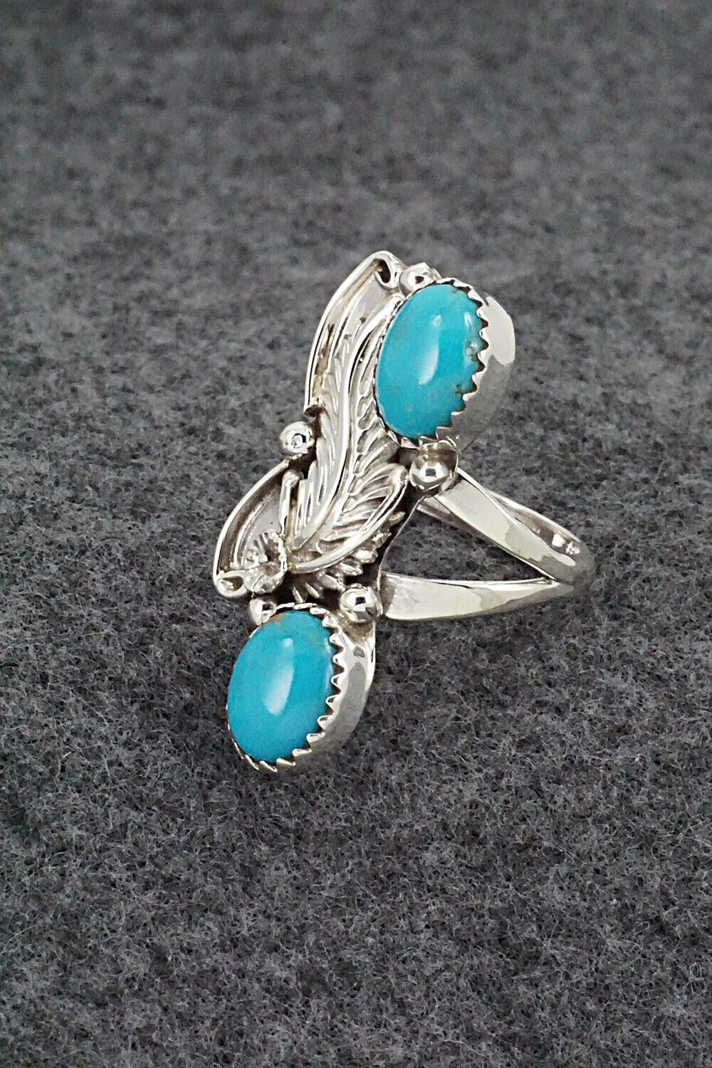 Turquoise & Sterling Silver Ring - Robert Martinez - Size 5.75