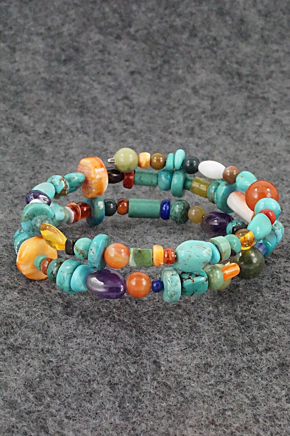 Multi-Stone Beaded Wrap Bracelet - Helen Tsosie