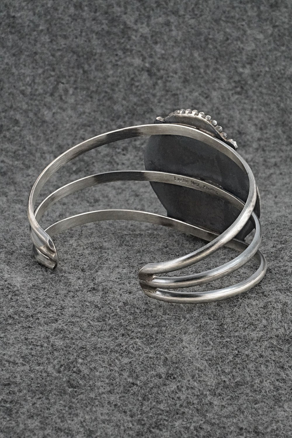 Turquoise & Sterling Silver Bracelet - Leslie Nez