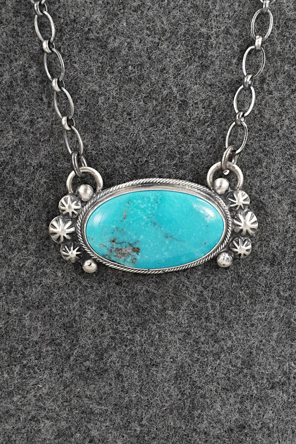Turquoise & Sterling Silver Necklace - Bobby Johnson