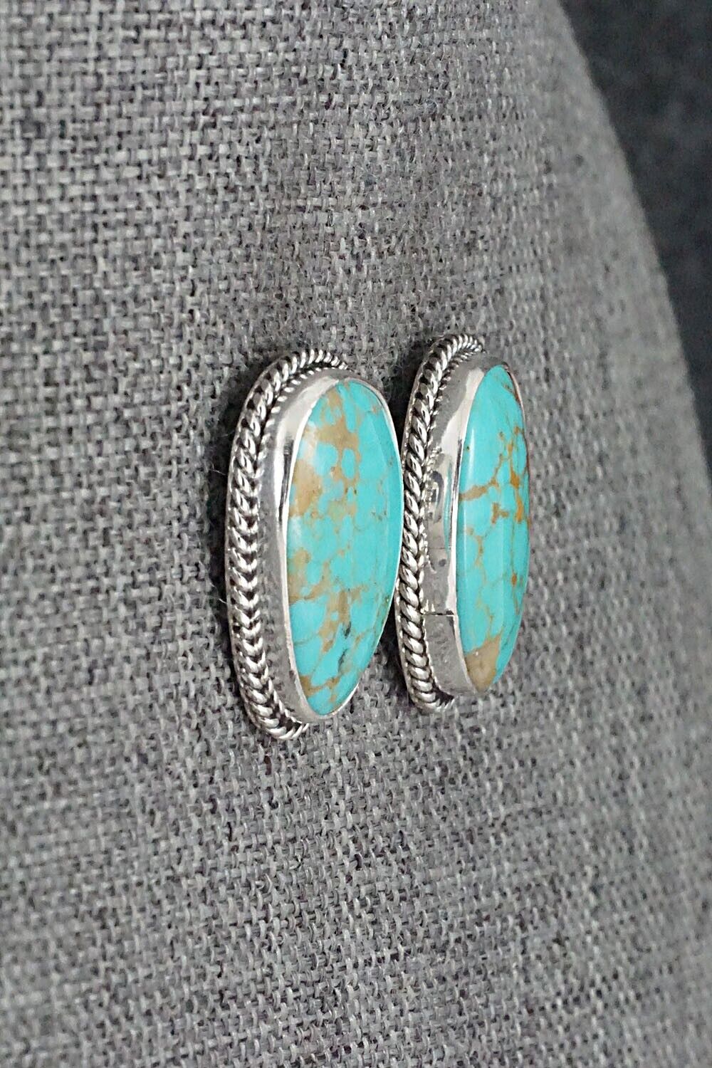 Turquoise & Sterling Silver Earrings - Marco Begaye