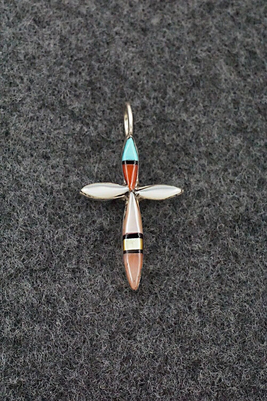 Multi-Stone & Sterling Silver Pendant - Lynette Bowannie