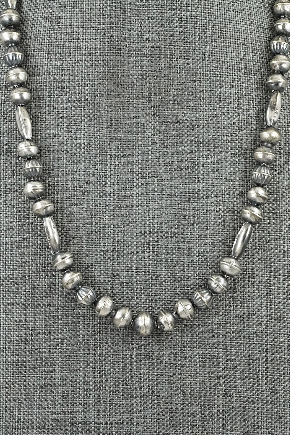 Sterling Silver Navajo Pearl Necklace 18" - Vintage