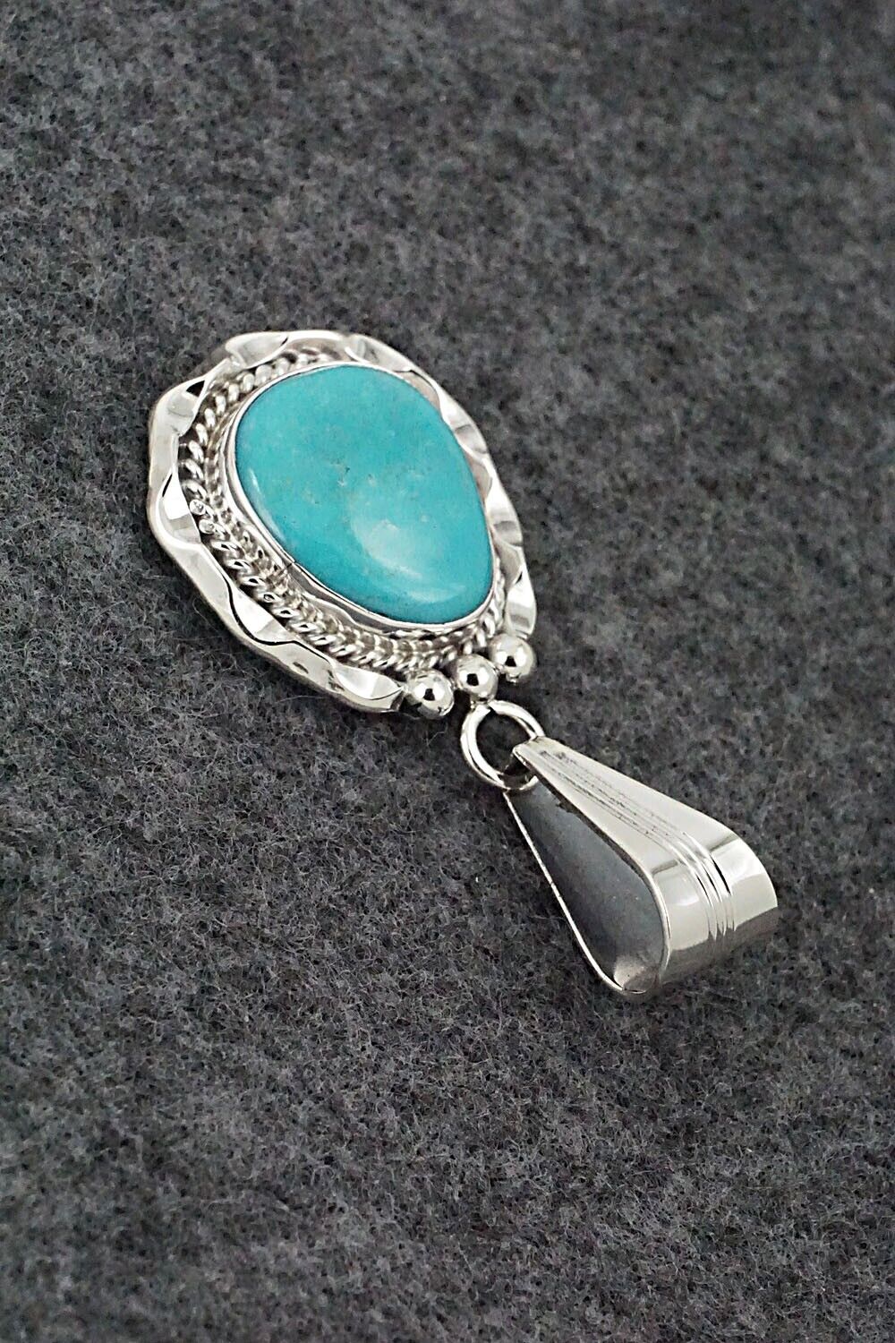 Turquoise & Sterling Silver Pendant - Samuel Yellowhair