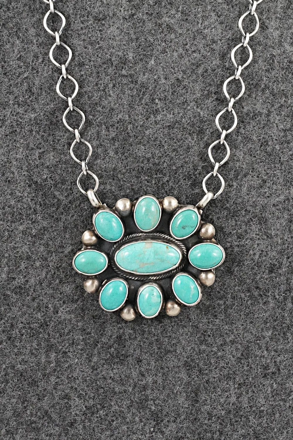 Turquoise & Sterling Silver Necklace - Kathleen Livingston