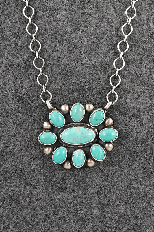 Turquoise & Sterling Silver Necklace - Kathleen Livingston