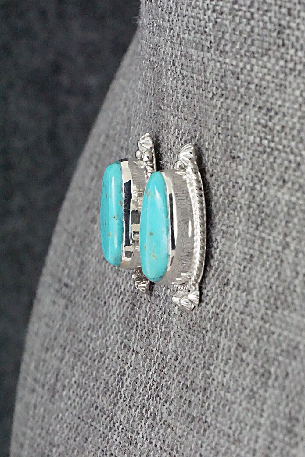 Turquoise and Sterling Silver Earrings - Sharon McCarthy
