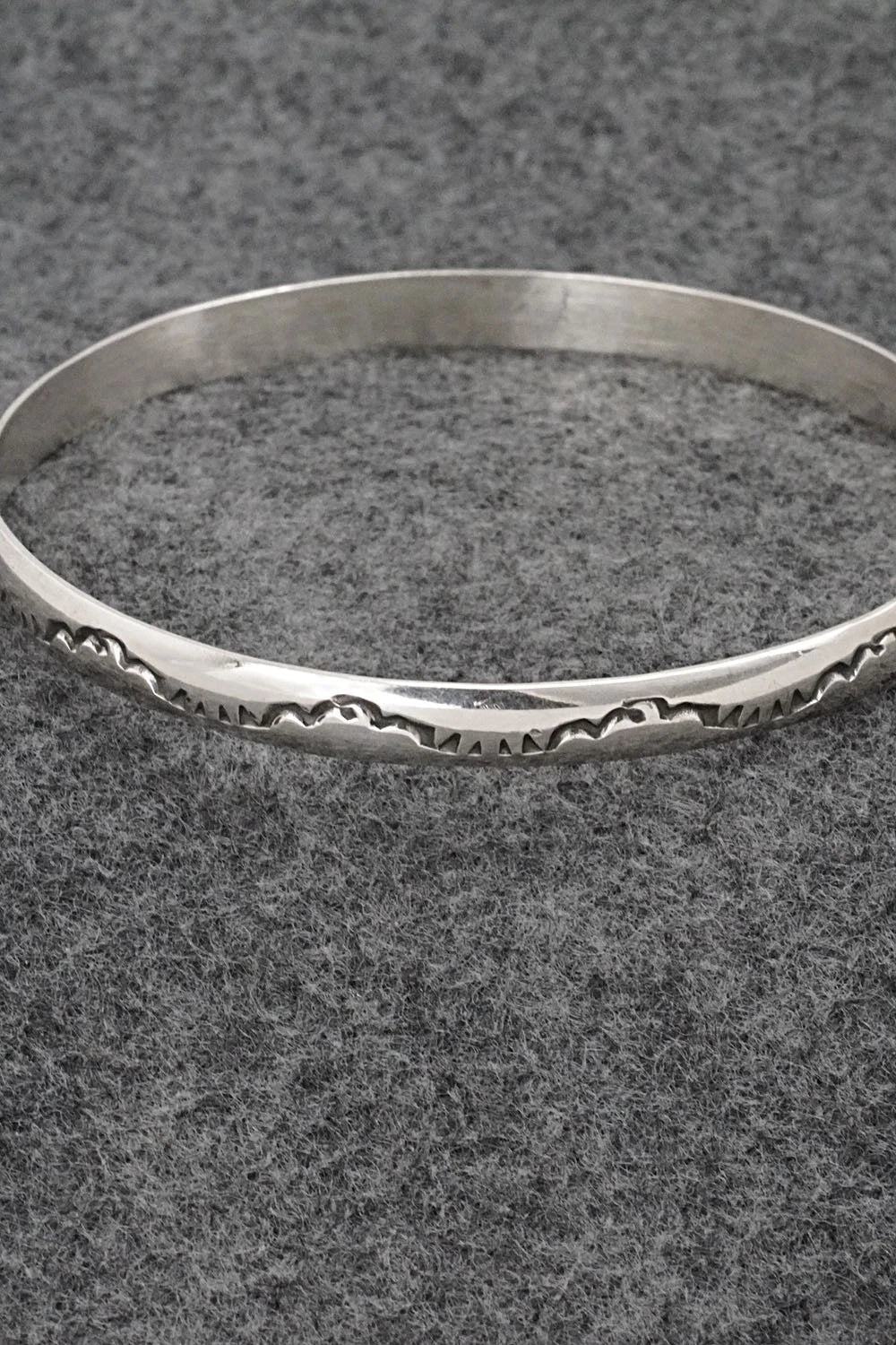 Sterling Silver Bangle Bracelet - Elaine Tahe