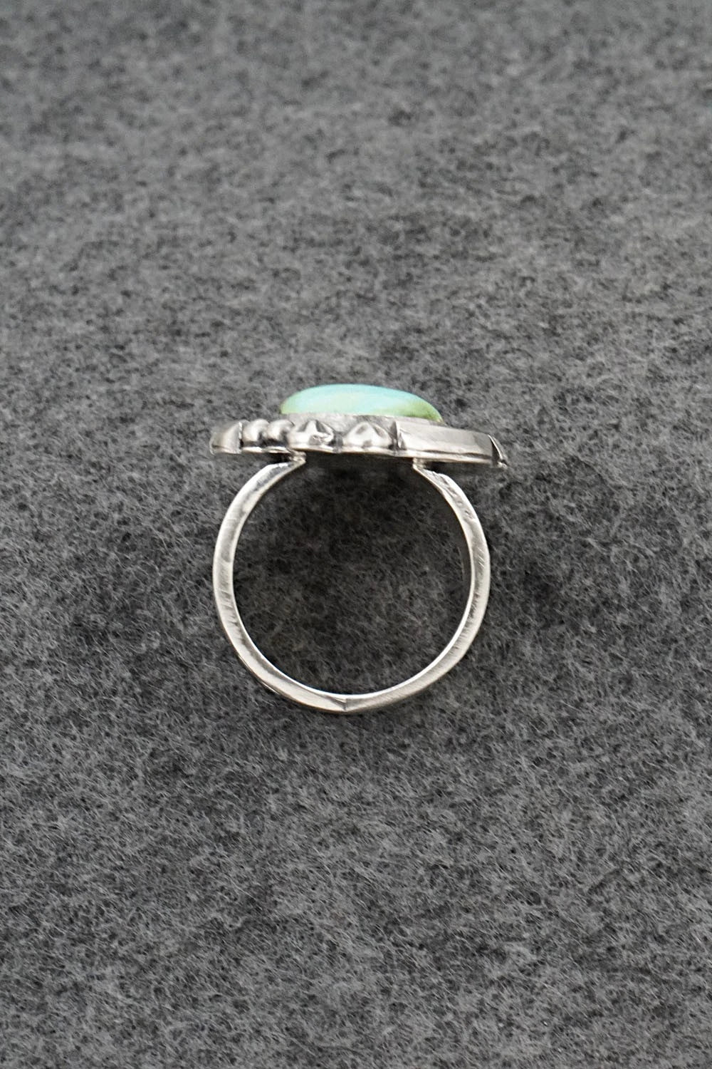Turquoise & Sterling Silver Ring - Samuel Yellowhair - Size 7.5