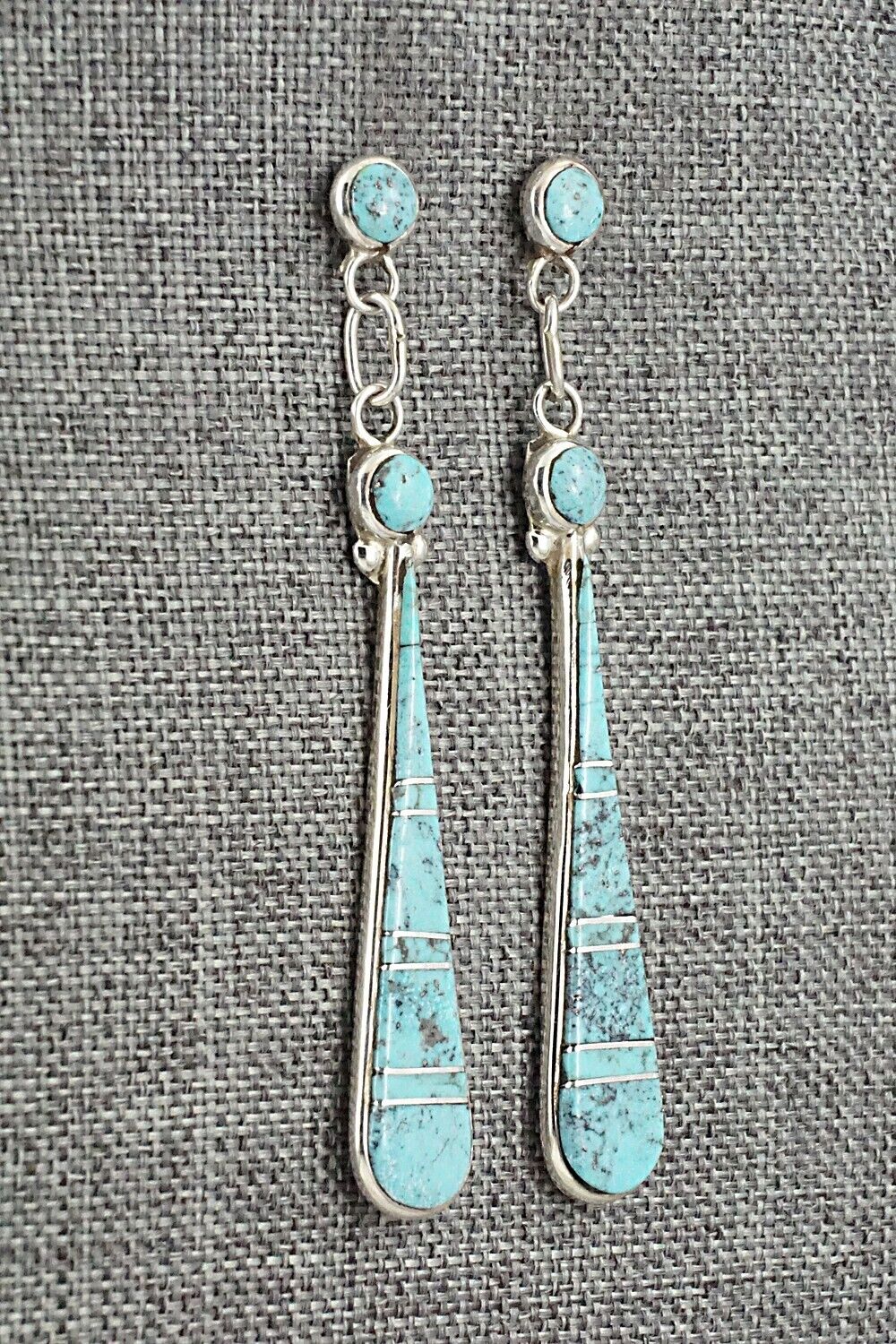 Turquoise & Sterling Silver Earrings - Terrance Panteah