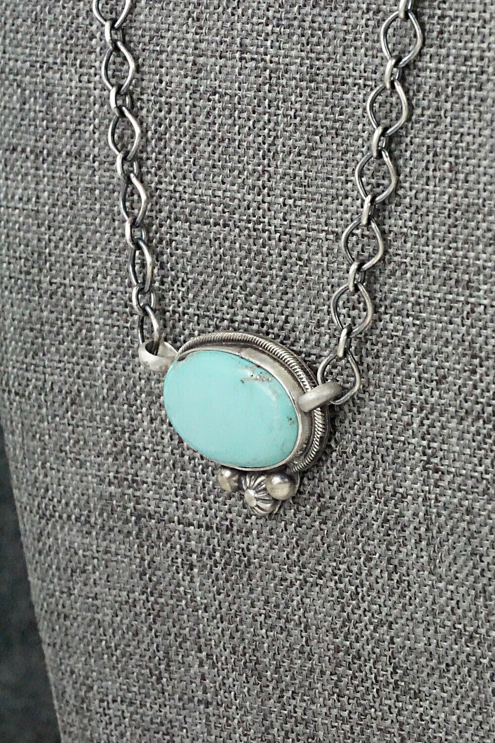 Turquoise & Sterling Silver Necklace - Kathleen Livingston