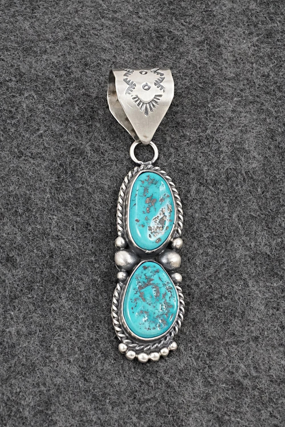 Turquoise & Sterling Silver Pendant - Anthony Brown