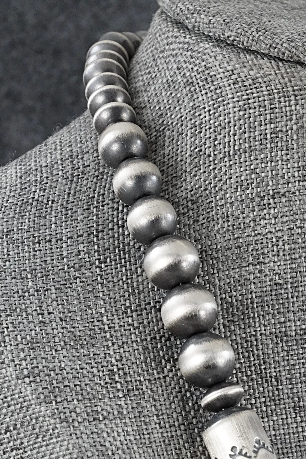 Sterling Silver Navajo Pearl Necklace 28" - Rose Martin