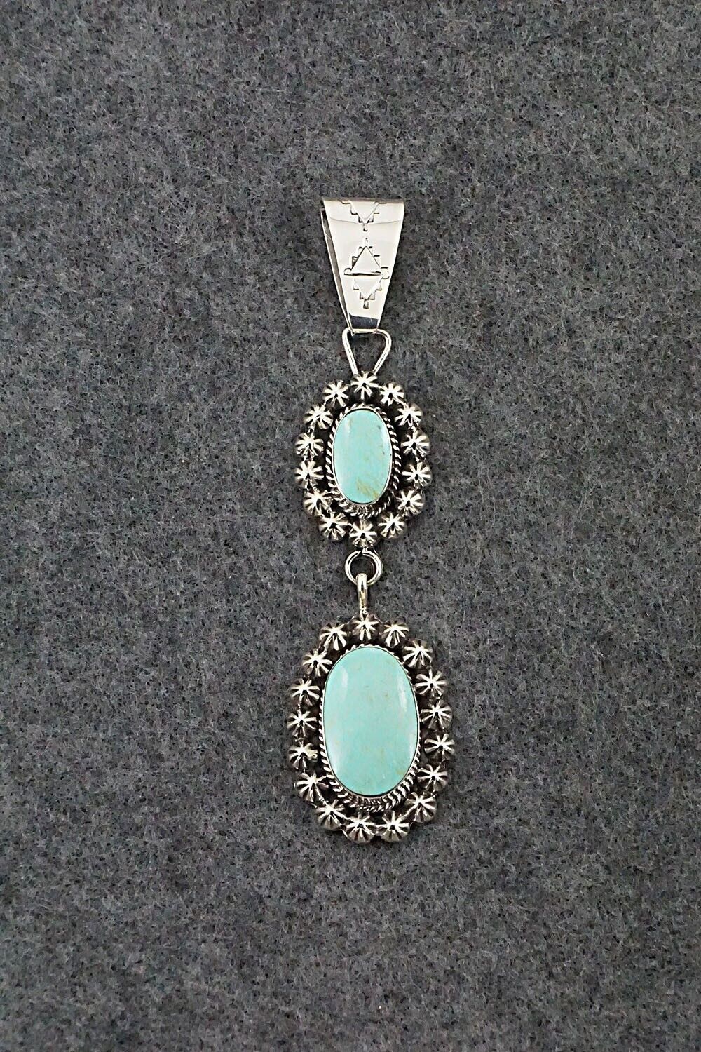 Turquoise & Sterling Silver Pendant - Sheena Jack