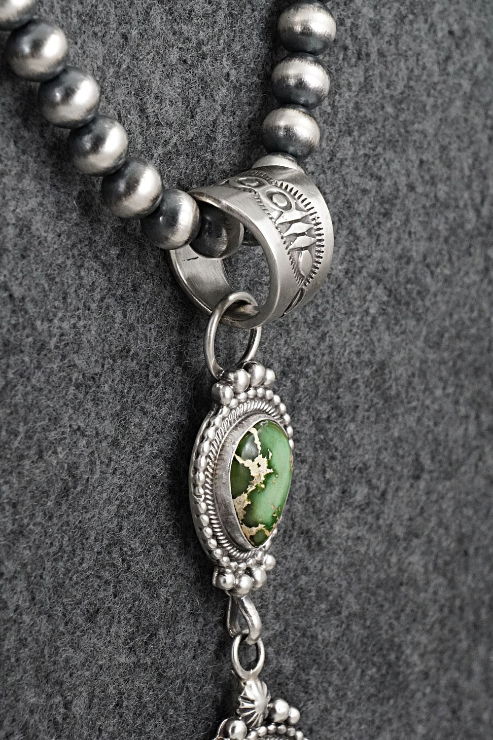 Turquoise & Sterling Silver Necklace - Tom Lewis