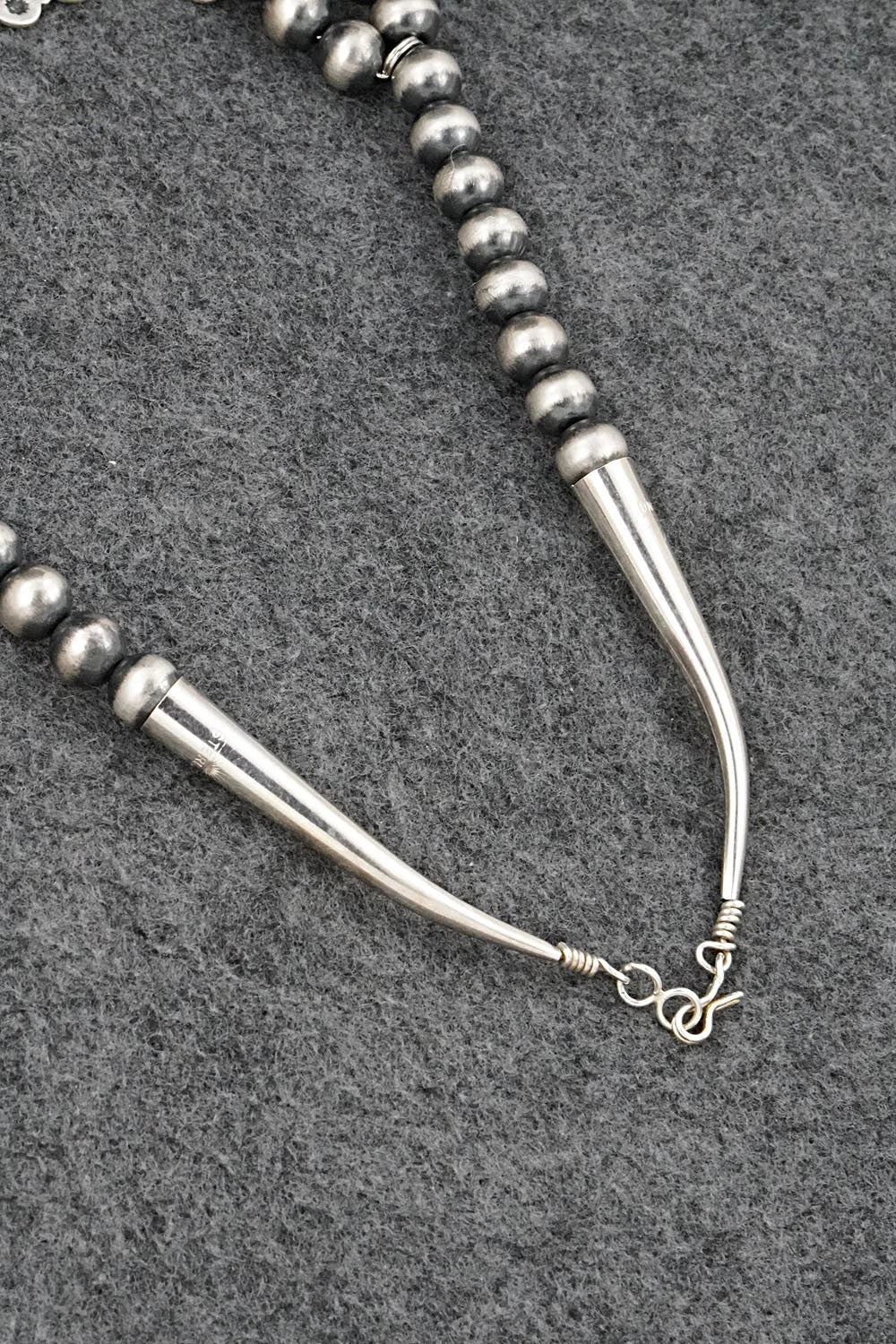 Sterling Silver Squash Blossom Necklace - Terry Charlie