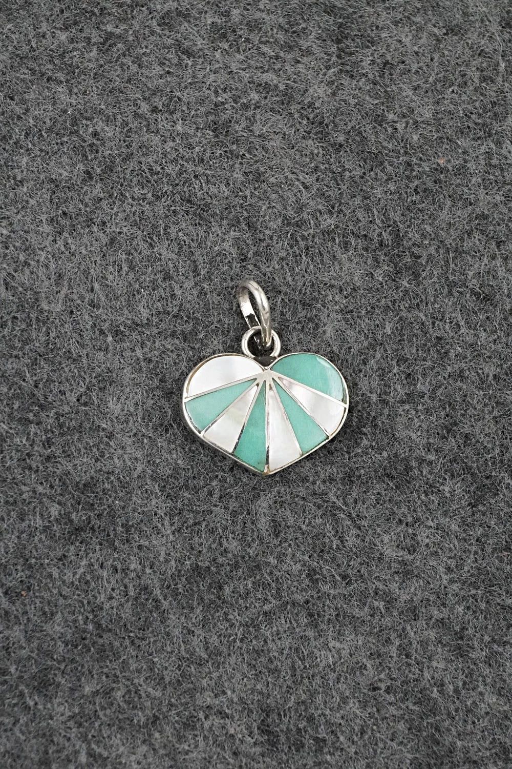 Turquoise, Mother of Pearl & Sterling Silver Pendant - Gina Dosedo