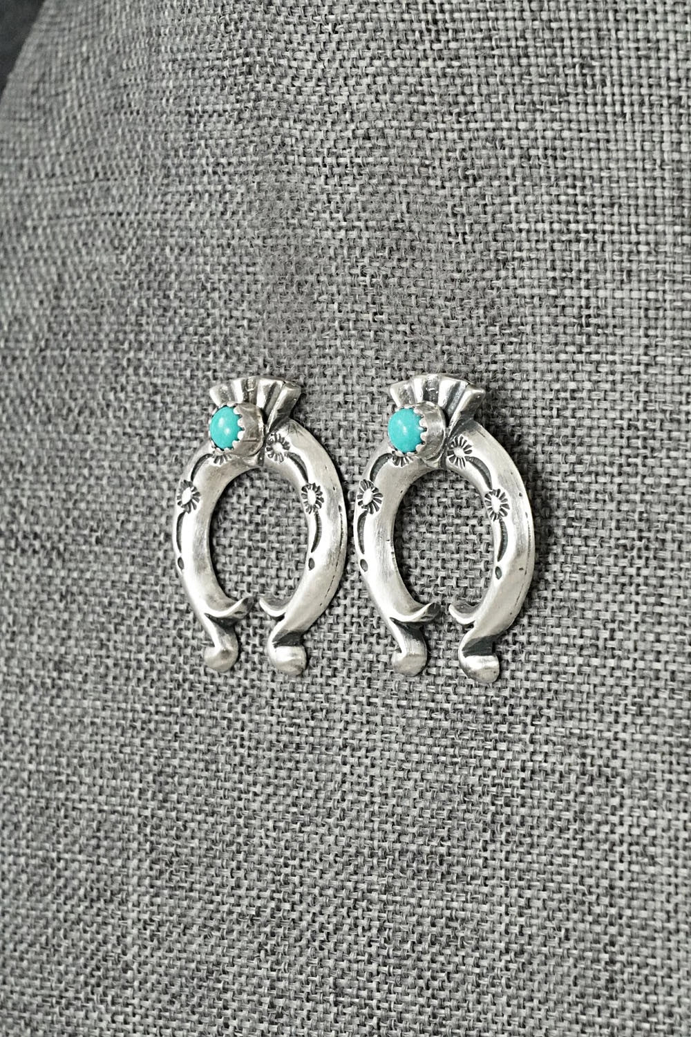 Turquoise & Sterling Silver Earrings - Adrienne Gordon