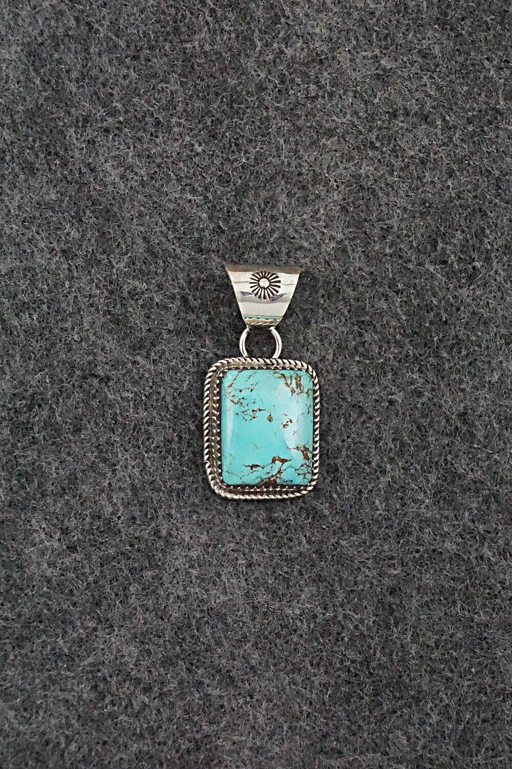 Turquoise & Sterling Silver Pendant - Ernest Hawthorne