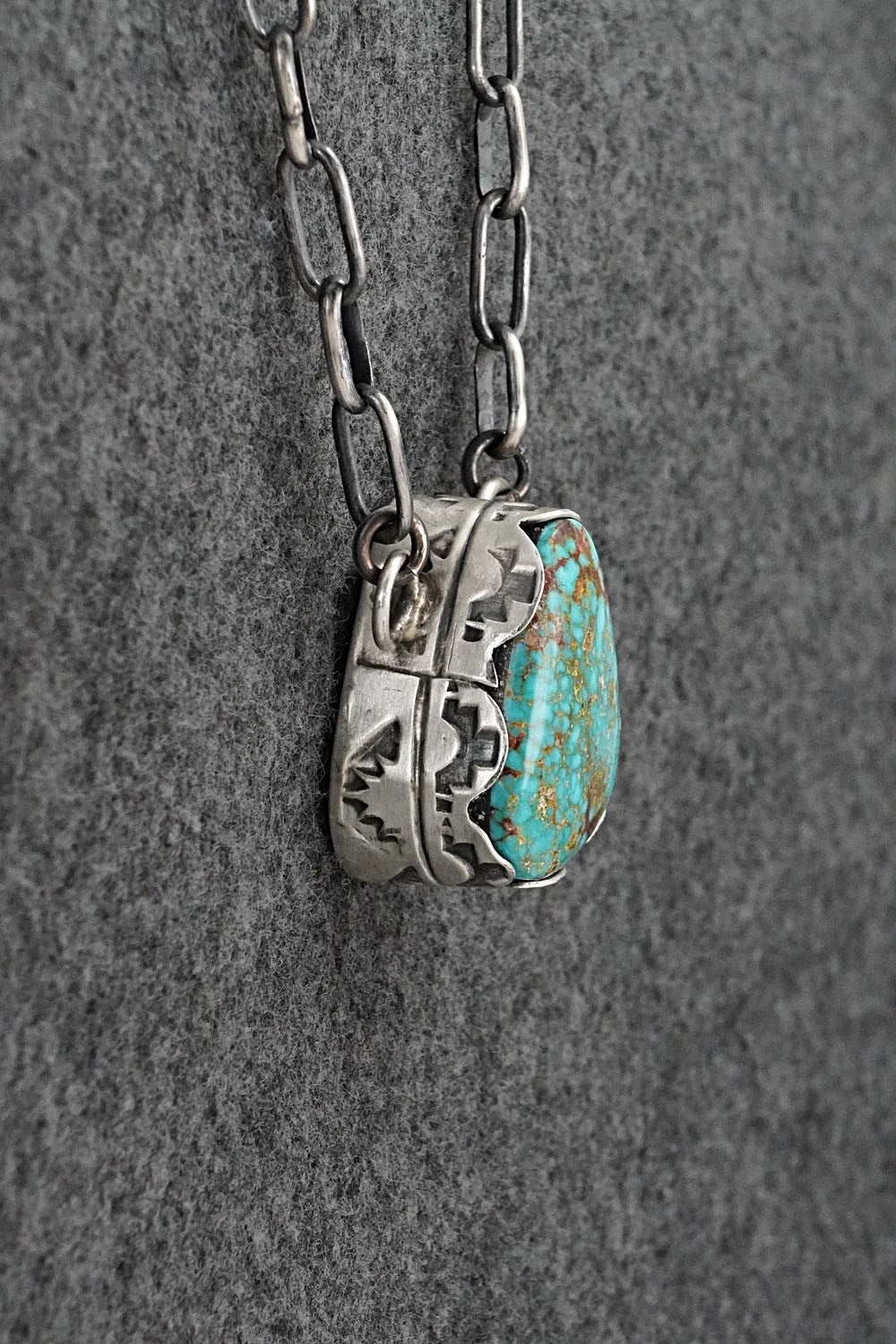Turquoise & Sterling Silver Necklace - Paul Livingston