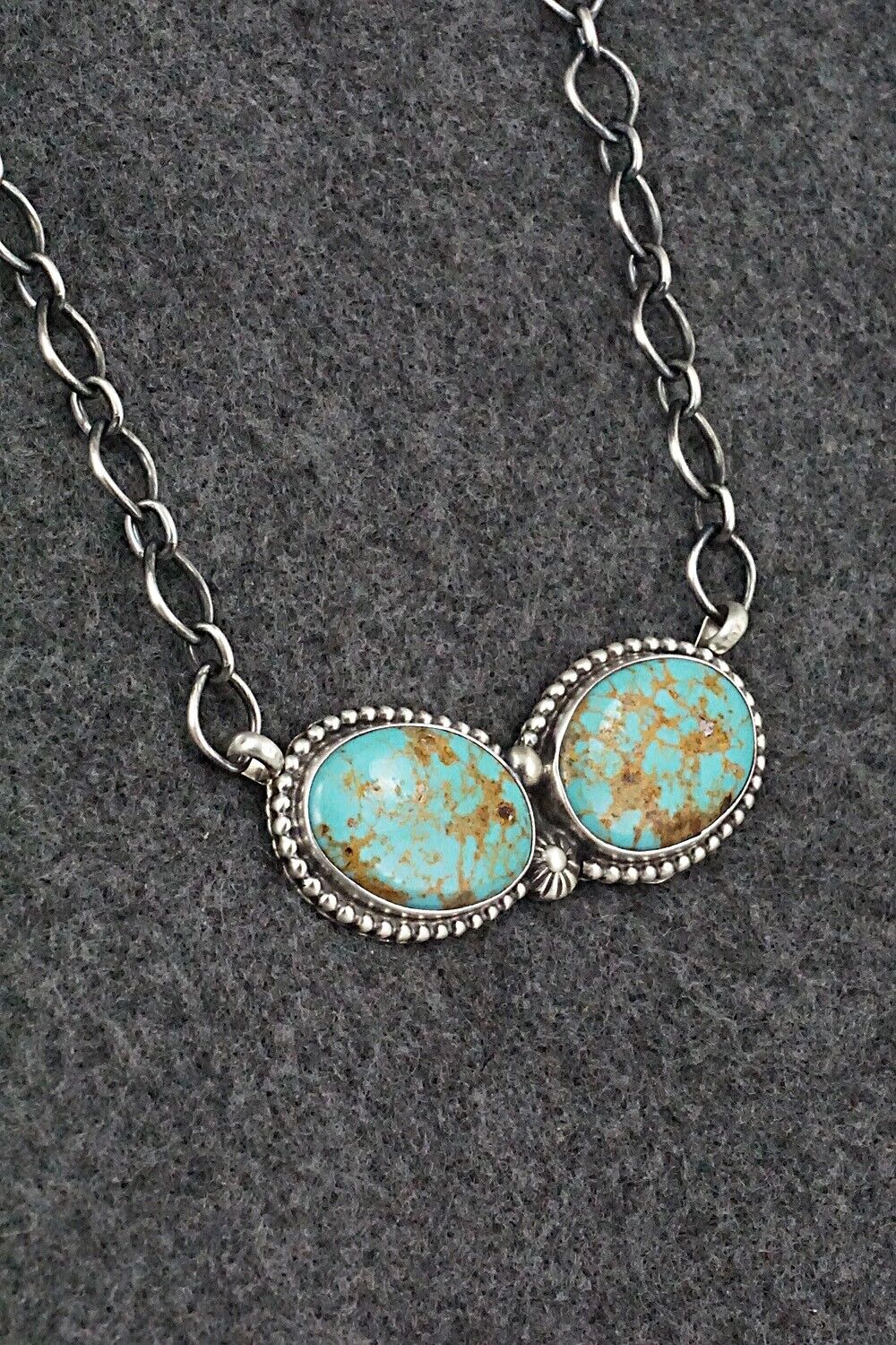 Turquoise & Sterling Silver Necklace - Kathleen Livingston