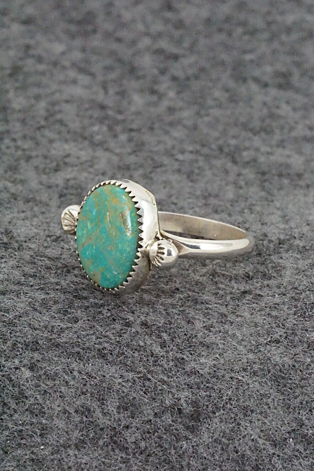 Turquoise & Sterling Silver Ring - Priscilla Reeder - Size 7.75