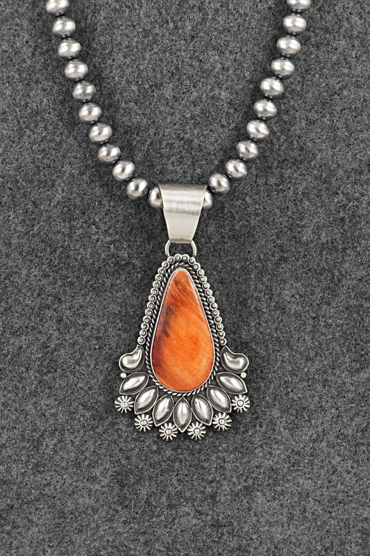 Spiny Oyster & Sterling Silver Necklace - Derrick Gordon