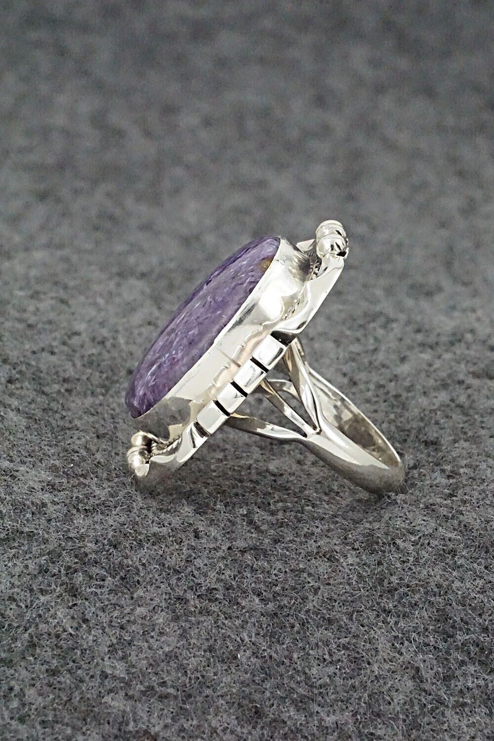 Charoite & Sterling Silver Ring - Samuel Yellowhair - Size 6.75