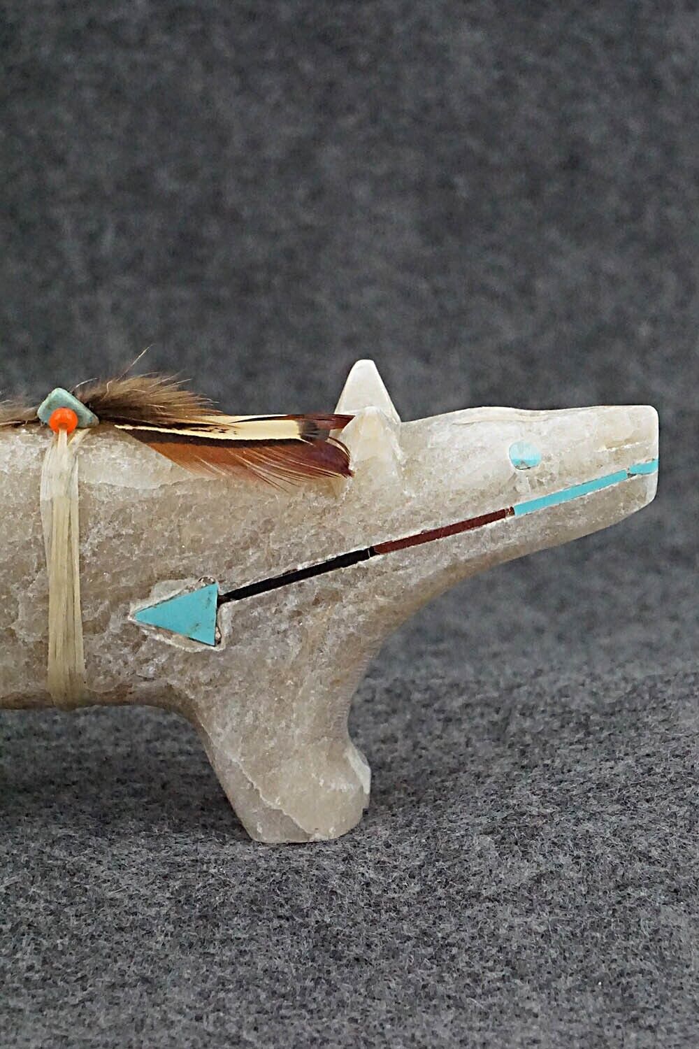 Wolf Navajo Fetish Carving - Ben Livingston