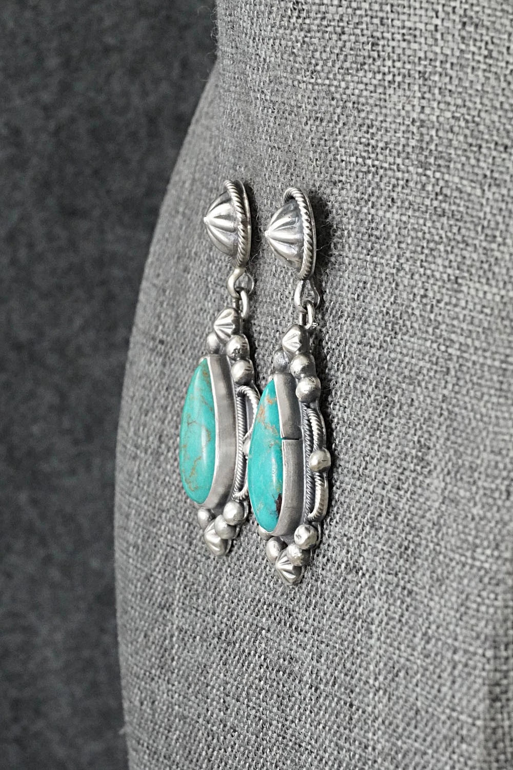 Turquoise & Sterling Silver Earrings - Darrin Livingston