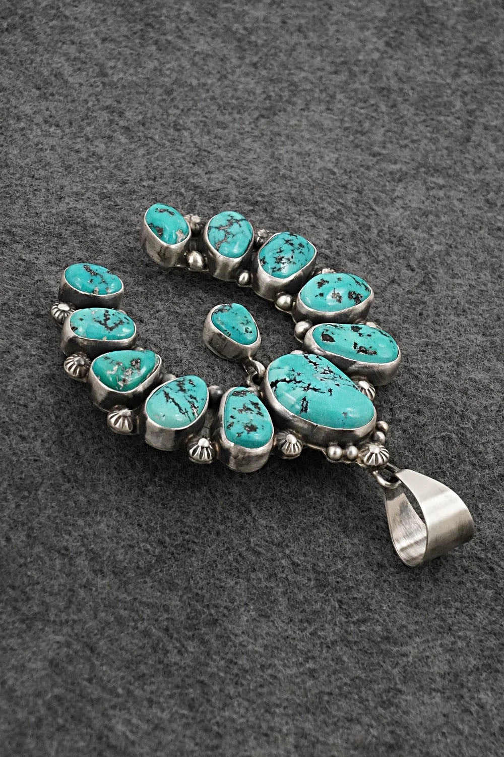 Turquoise & Sterling Silver Naja Pendant - Kathleen Livingston