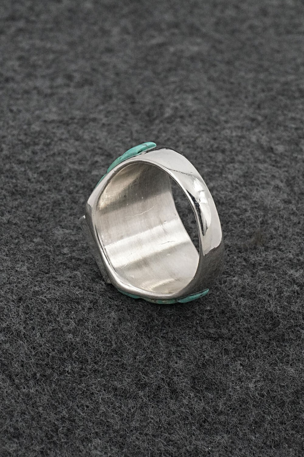 Turquoise & Sterling Silver Ring - Bevis Tsadiasi - Size 11.5