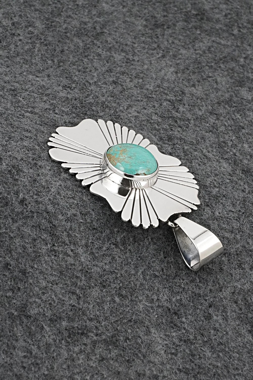 Turquoise & Sterling Silver Pendant - Daniel Benally