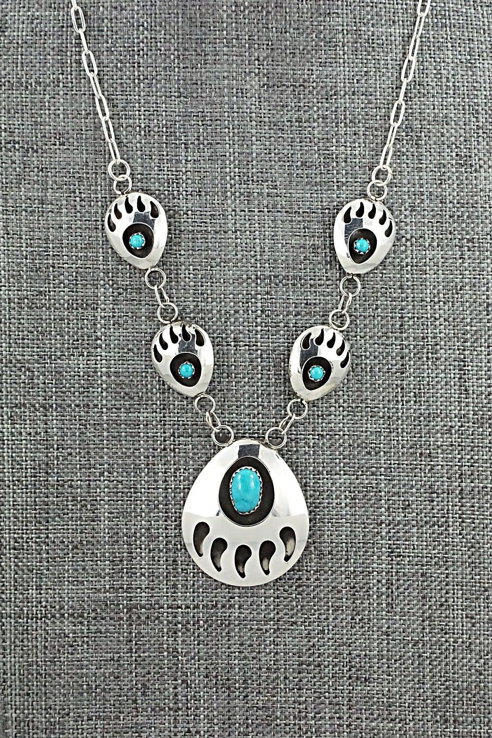Turquoise & Sterling Silver Necklace - Leroy Parker