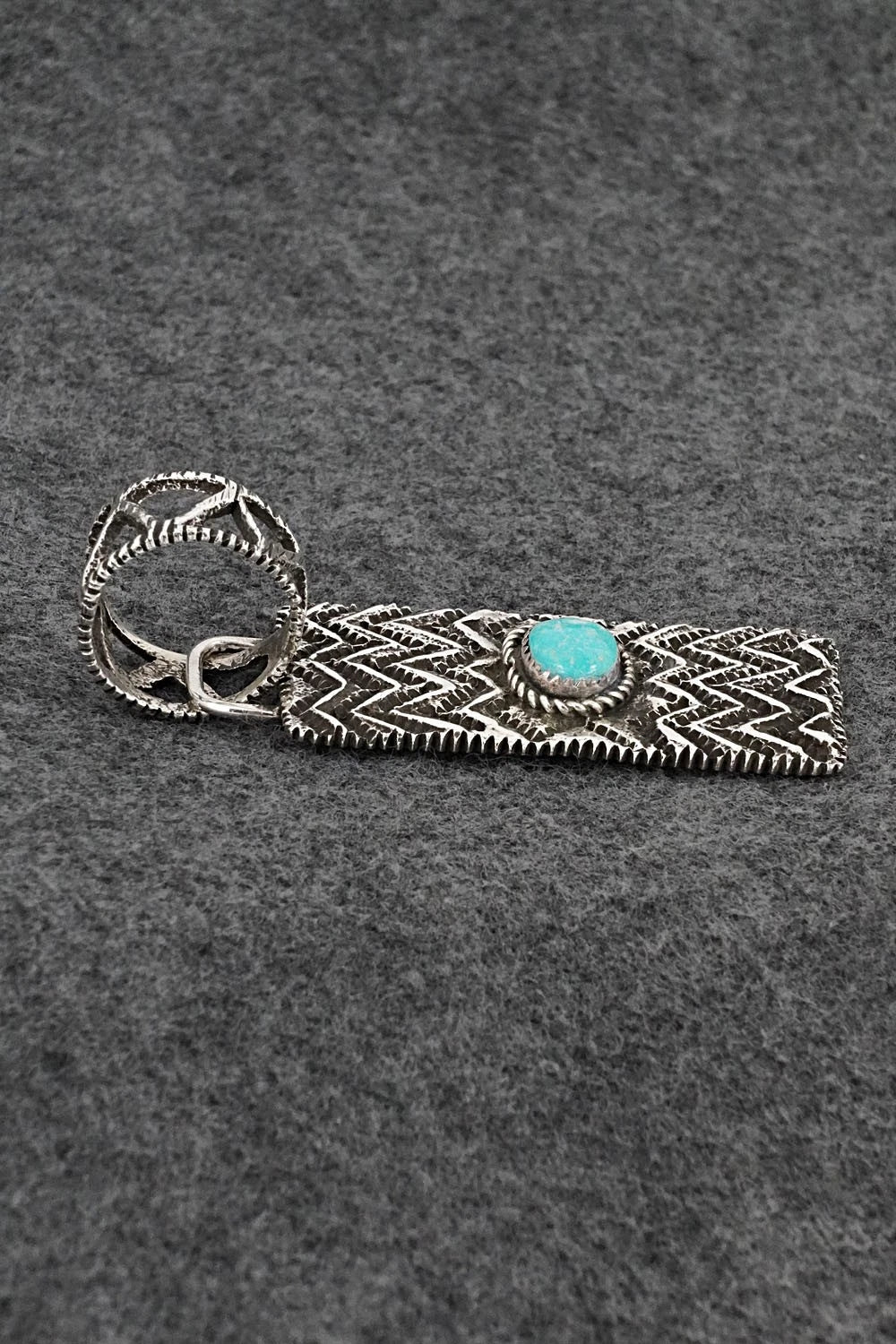 Turquoise & Sterling Silver Pendant - Dylon Reed Arviso