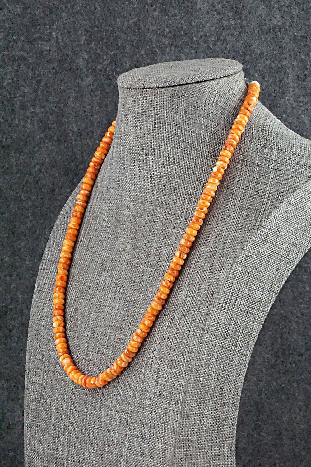 Spiny Oyster & Sterling Silver Necklace - Louise Joe