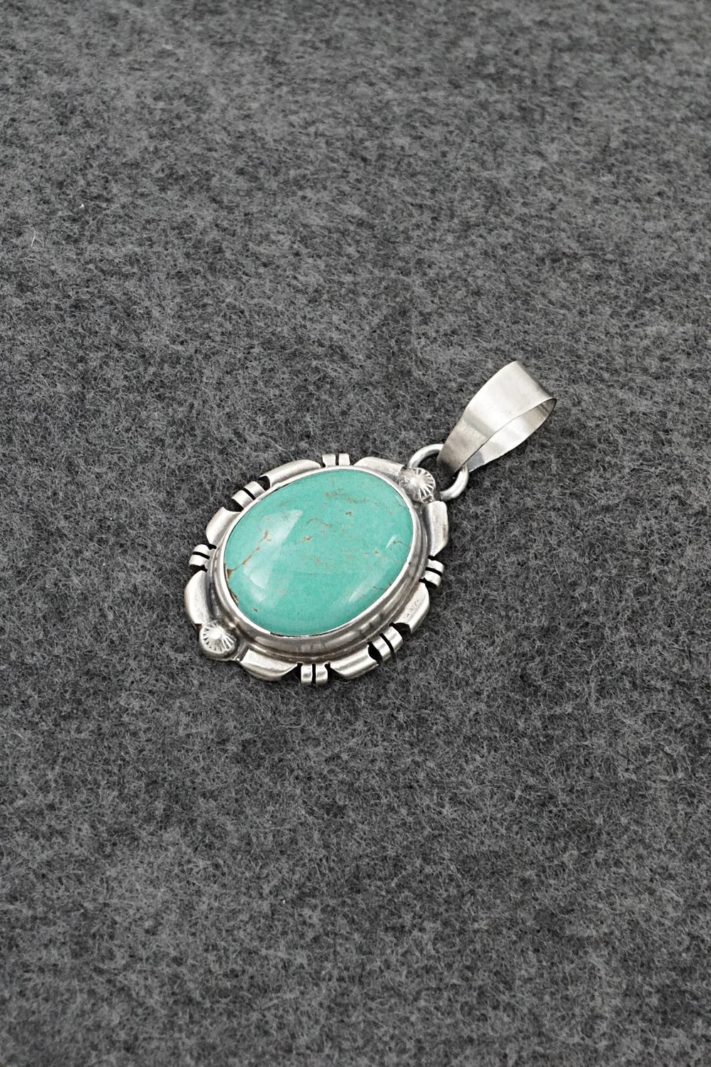 Turquoise & Sterling Silver Pendant - Thomas Franscisco