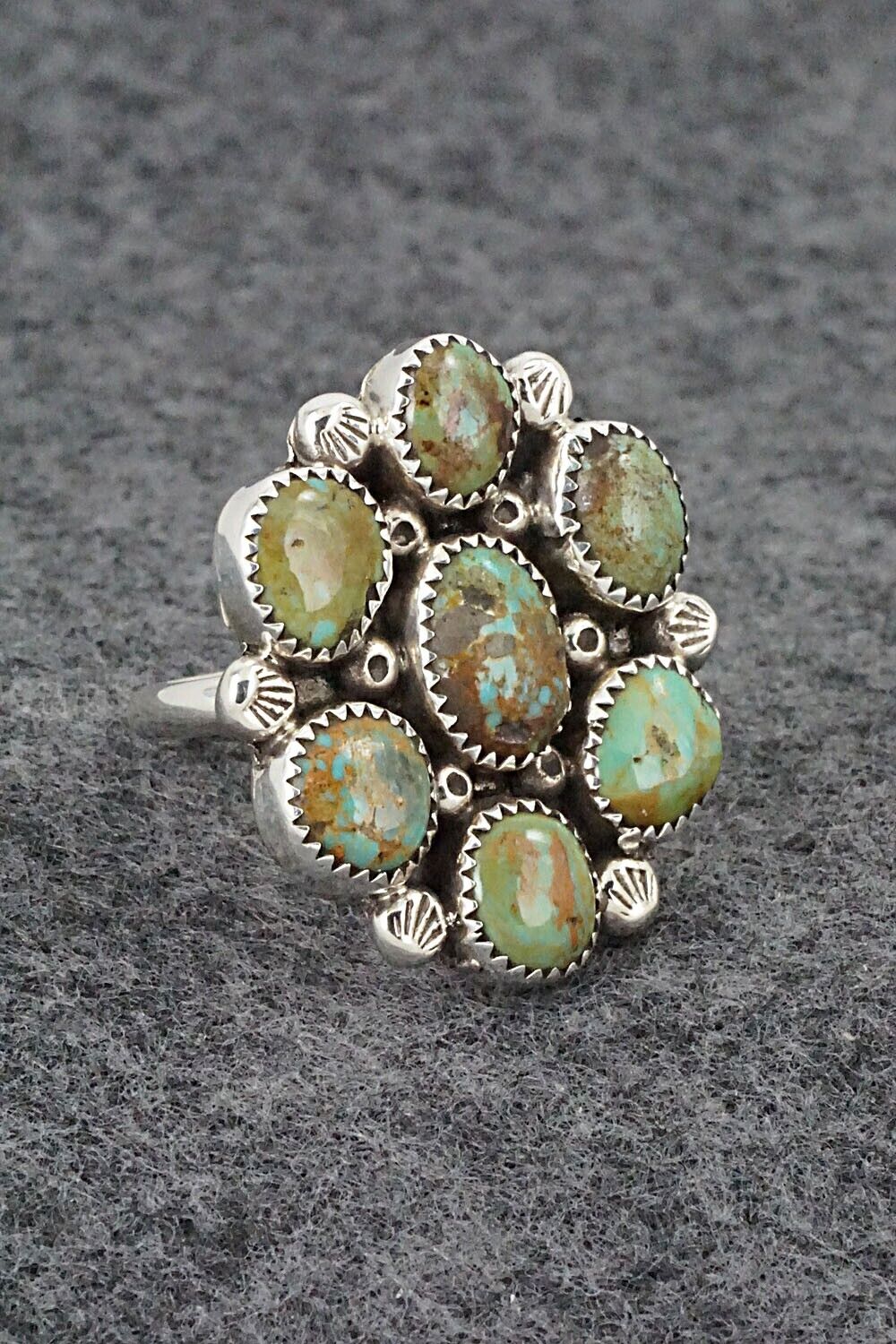 Turquoise & Sterling Silver Ring - Priscilla Reeder - Size 8.5