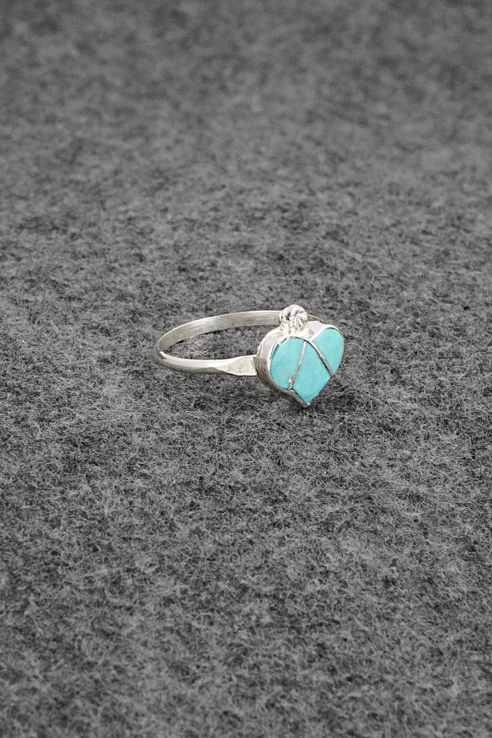 Turquoise & Sterling Silver Ring - Ola Eriacho - Size 8.25