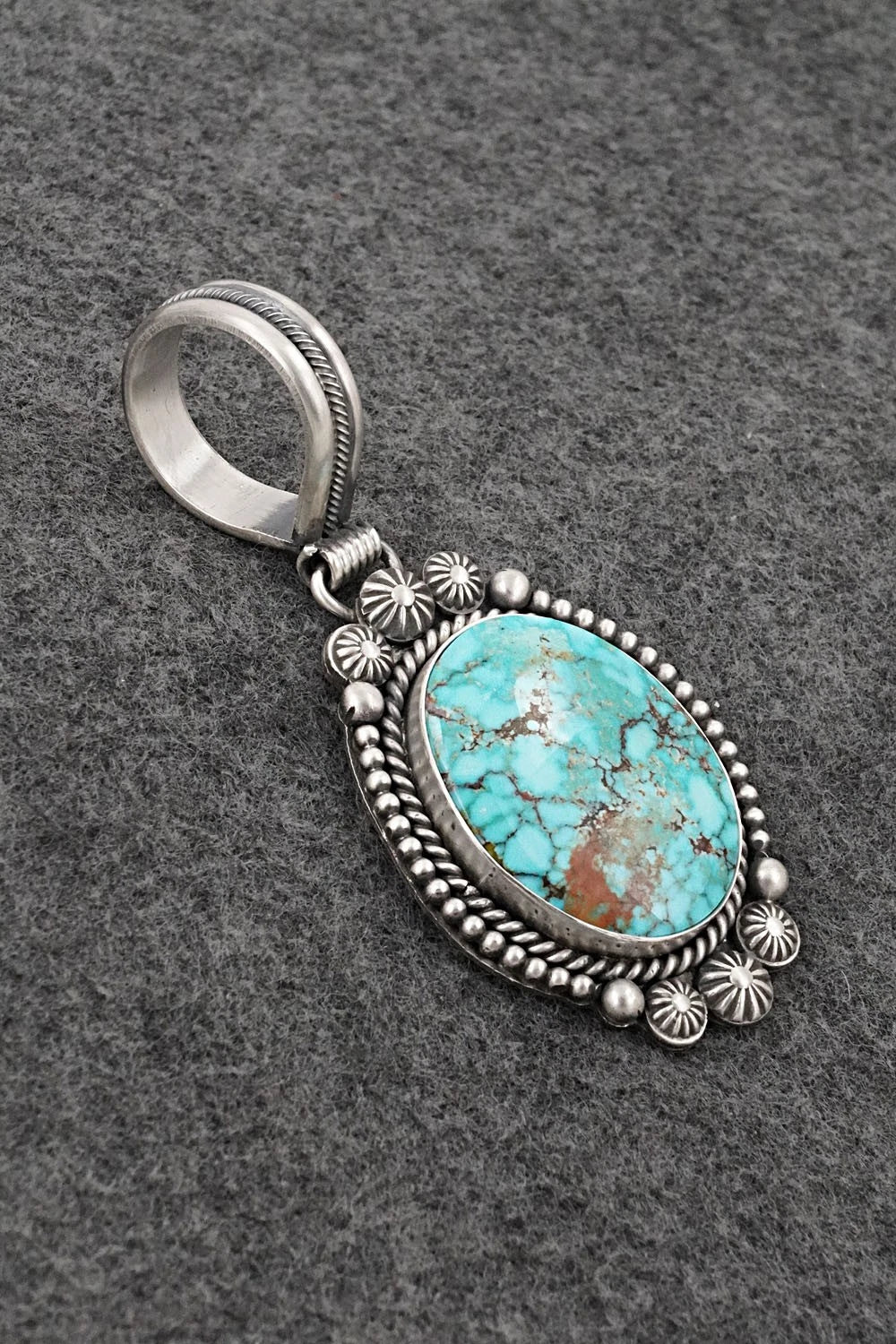 Turquoise & Sterling Silver Pendant - Michael Calladitto