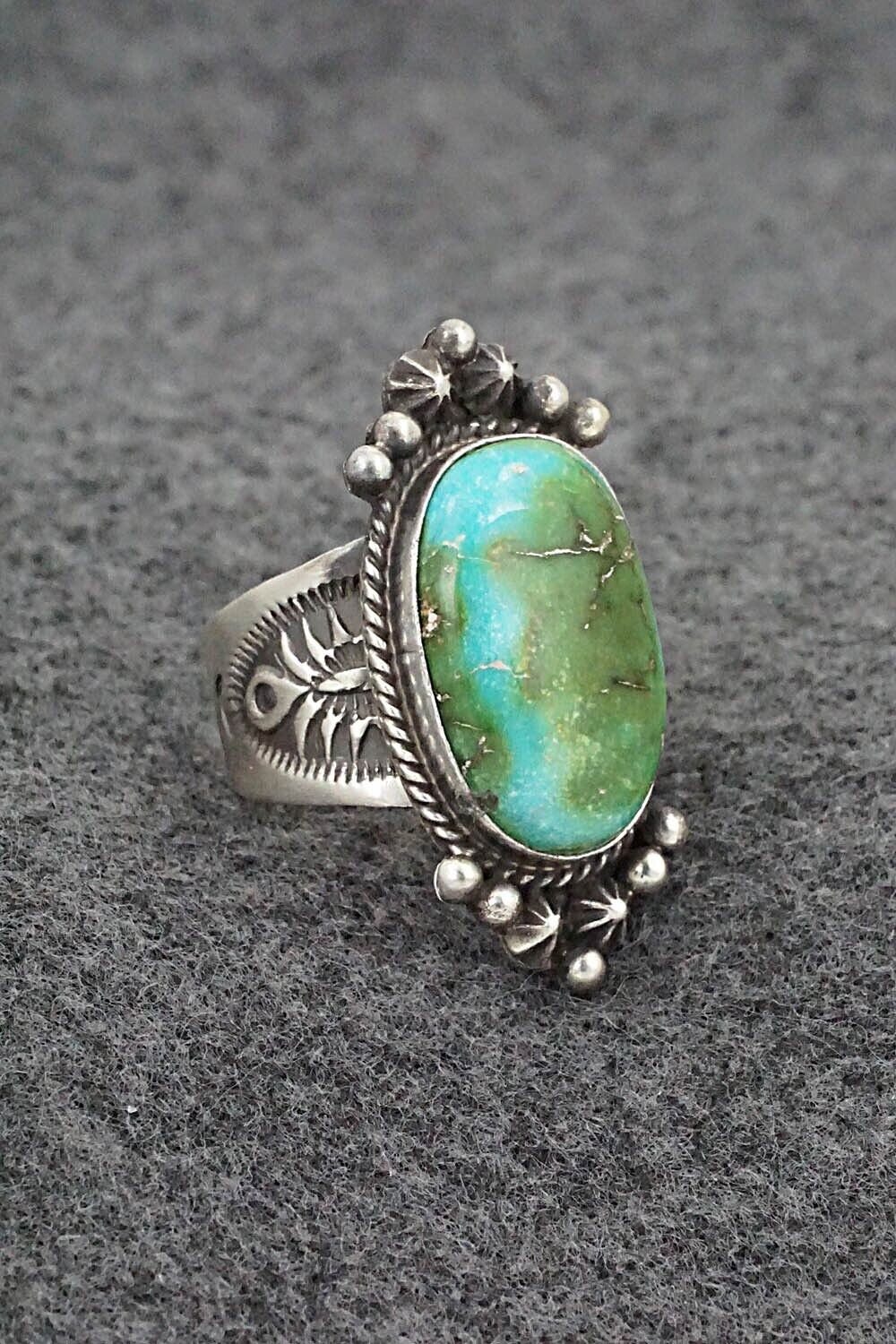 Turquoise & Sterling Silver Ring - Samuel Yellowhair - Size 7
