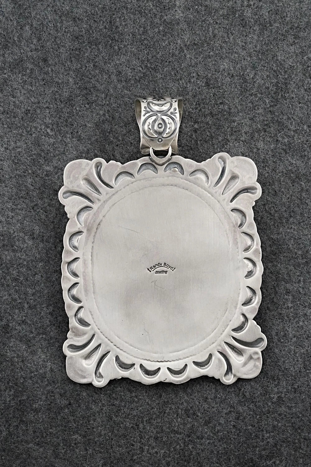 Turquoise, Spiny Oyster & Sterling Silver Pendant - Randy Boyd