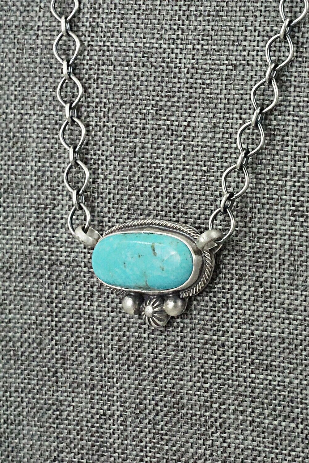 Turquoise & Sterling Silver Necklace - Kathleen Livingston