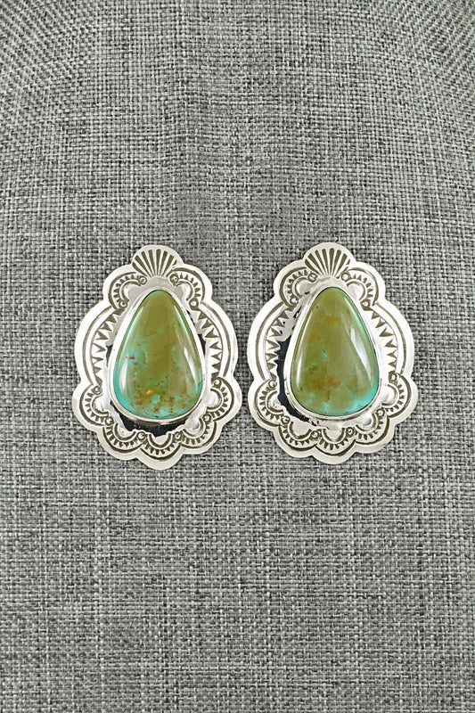 Turquoise & Sterling Silver Earrings - Arnold Blackgoat